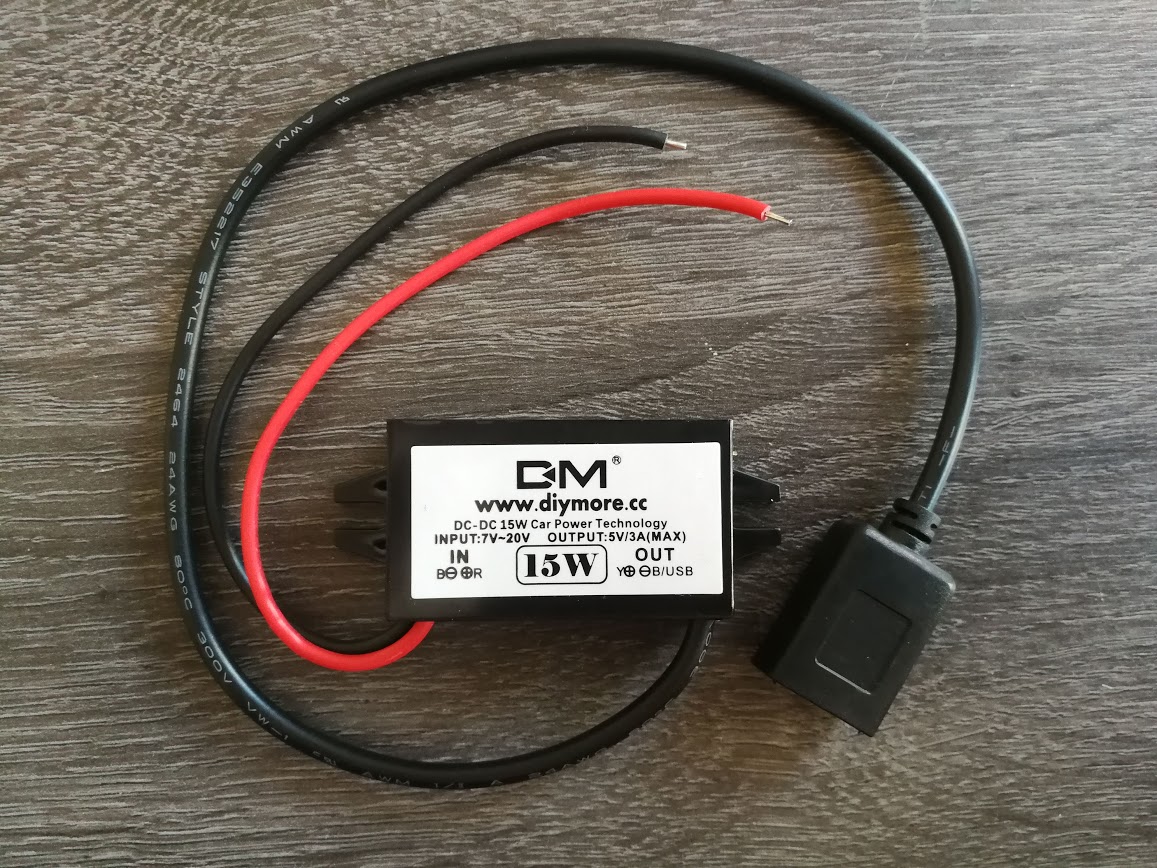Omvormer DC 12v naar 5v met USB aansluiting